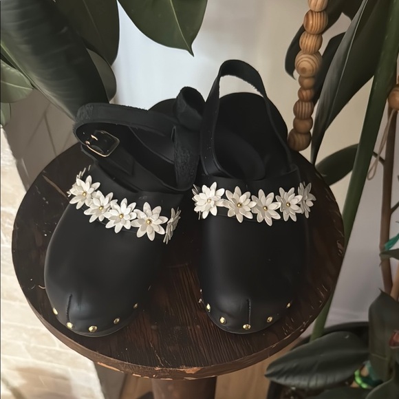 ASOS Shoes - ASOS daisy ankle wrap clog Embellished Black Women's Shoes